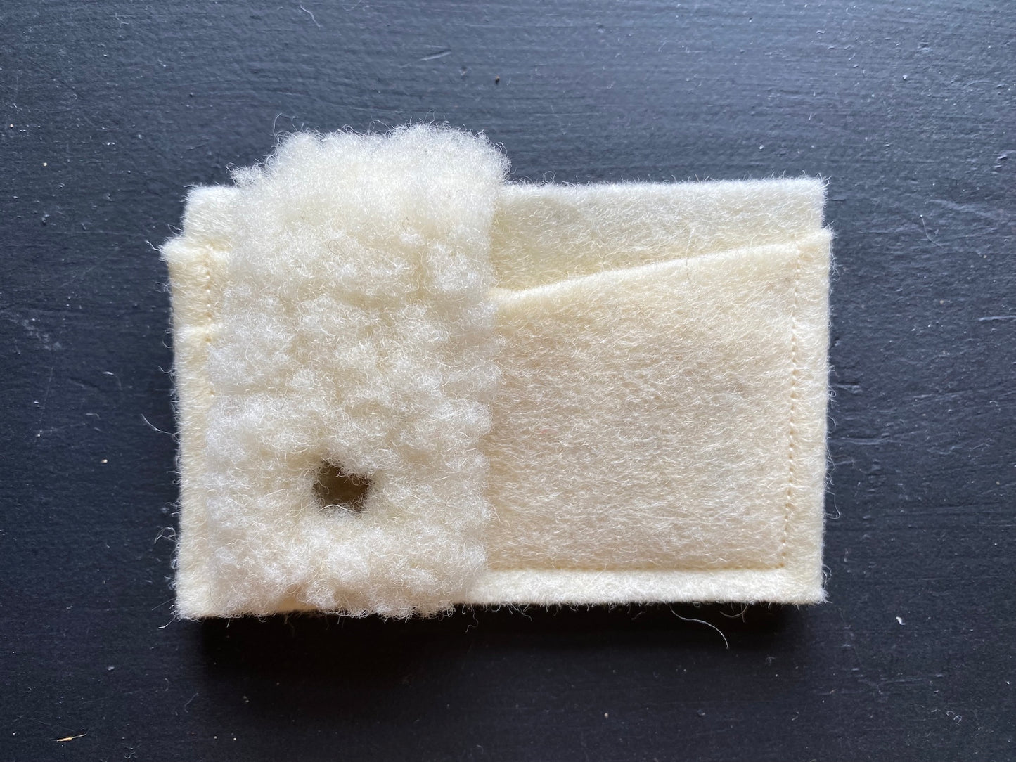 Porte-cartes blanc écru